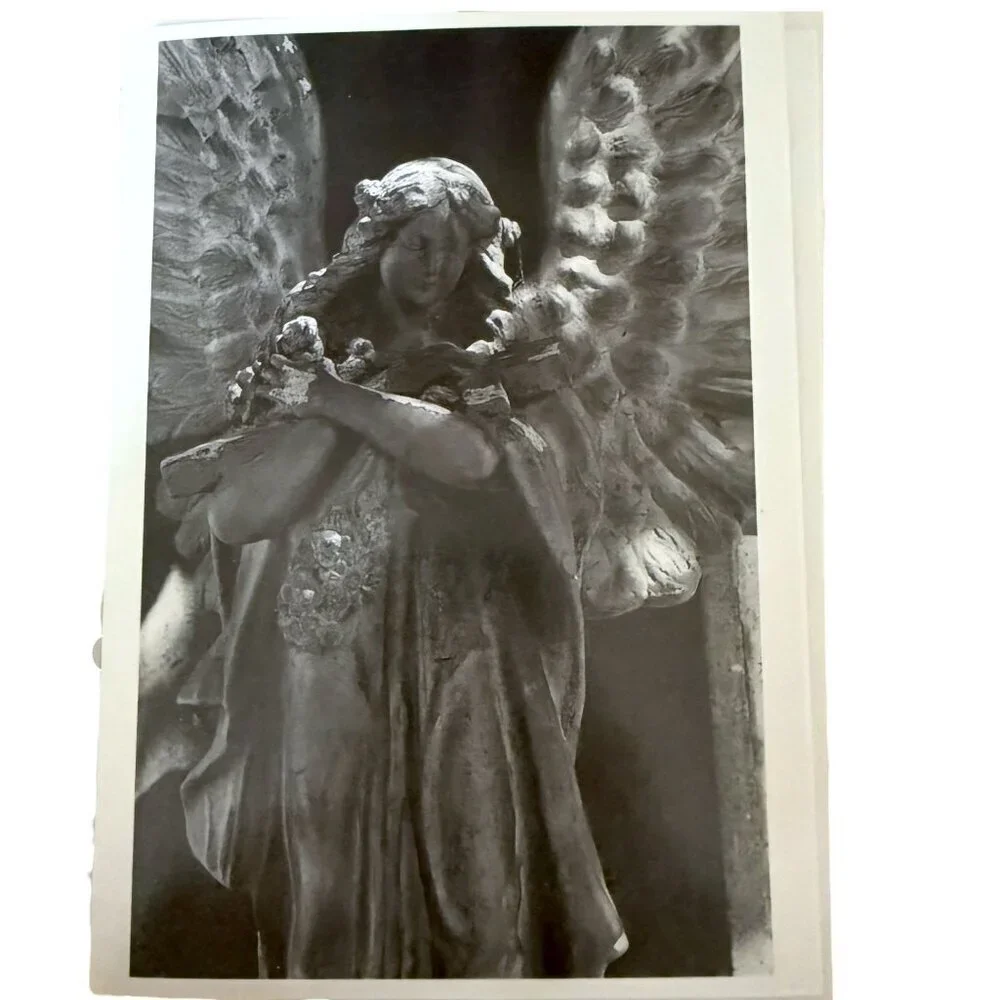 Pottery Barn Christmas Cards Angel Statue by Lilo Raymond 16 Cards, 2 Styles